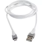 Energizer USB-A - Lightning Bicolor Kábel - 1.2m 2.4A - Fehér-Szürke