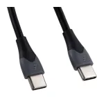 Energizer USB-C - USB-C Bicolor Kábel - 1.2m 2.4A - Fekete-Szürke