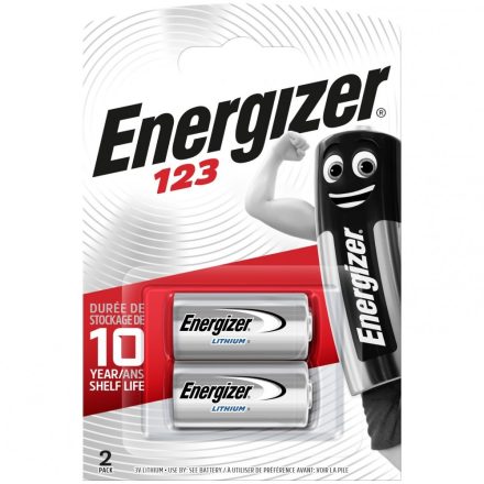 Energizer CR123 Lítium Fotó Elem x 2 db