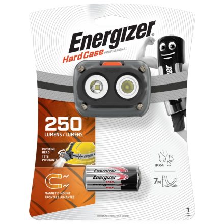 Energizer HardCase Pro Magnet Fejlámpa - 250 lm - Elemmel
