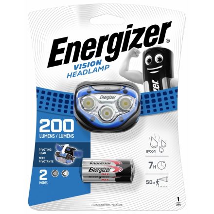 Energizer Vision Fejlámpa - 200 lm - elemmel