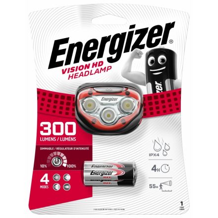 Energizer Vision HD Fejlámpa - 300 lm - elemmel