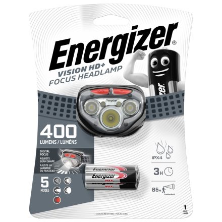 Energizer Vision HD+ Focus Fejlámpa - 400 lm - 3xAAA elemmel