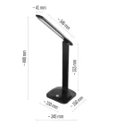 Emos LED Asztali Lámpa Chase - 450 lm - Fekete