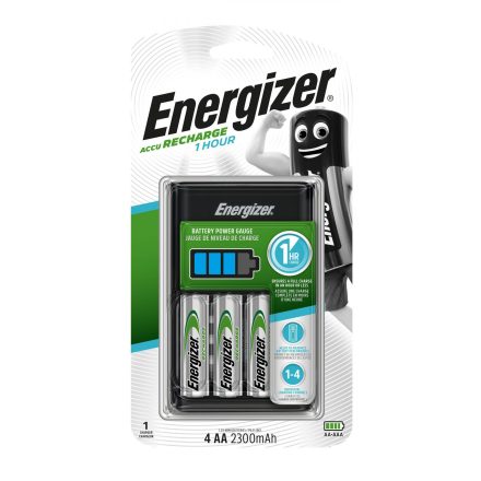 Energizer 1Hour NiMH Akkumulátor Töltő + 4x 2300mAh AA