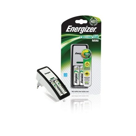 Energizer Mini NiMH Akkumulátor Töltő + 2x 2000 mAh AA