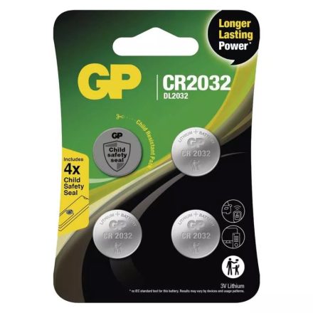GP CR2032 Lithium Gombelem x 4 db