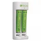 GP Eco E211 NiMH akkumulátor töltő + 2 db AAA 800mAh Recyko akkumulátor