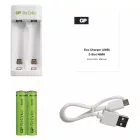 GP Eco E211 NiMH akkumulátor töltő + 2 db AAA 800mAh Recyko akkumulátor