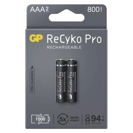 GP Recyko Pro AAA 800mAh NiMH akkumulátor x 2 db