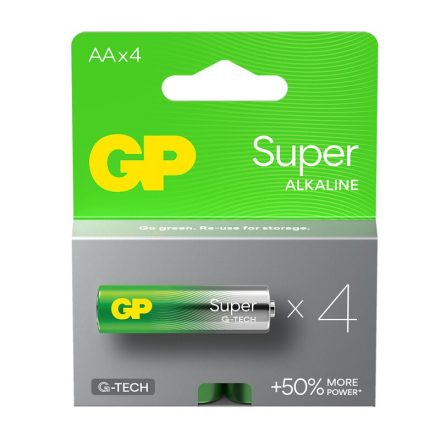 GP Super Alkáli G-TECH AA Ceruza LR6 elem x 4 db