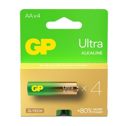 GP Ultra Alkáli G-TECH AA Ceruza LR6 elem x 4 db