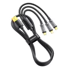Joyroom 3in1 USB - USB-C + micro + Lightning Kábel - 1.2m 3.5A - Fekete