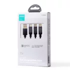 Joyroom 3in1 USB - USB-C + micro + Lightning Kábel - 1.2m 3.5A - Fekete
