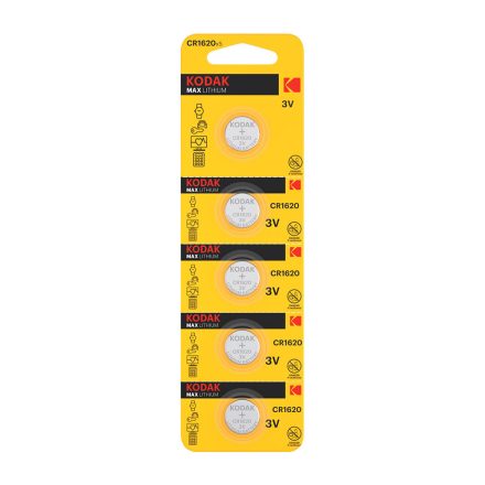 Kodak CR1620 3V Lítium Gombelem x 5 db