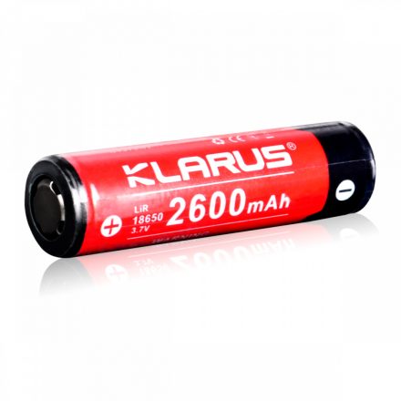 Klarus 18650 3,7V 2600 mAh védett Li-Ion akkumulátor
