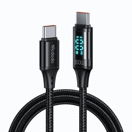 Mcdodo Digital HD USB-C - USB-C Kábel - 1,2m 5A 100W - Fekete