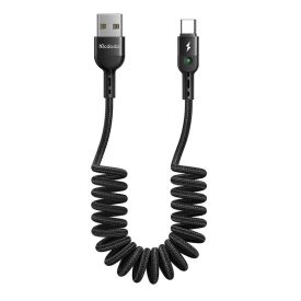Mcdodo Omega CA-6420 USB-A - USB-C Spirál Kábel - 1,8m 2A - Fekete   Mcdodo Omega CA-6420 USB-A - USB-C Spirál Kábel - 1,8m 2A - Fekete