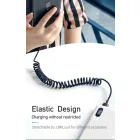 Mcdodo Omega CA-6420 USB-A - USB-C Spirál Kábel - 1,8m 2A - Fekete