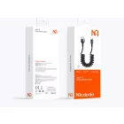 Mcdodo Omega CA-6420 USB-A - USB-C Spirál Kábel - 1,8m 2A - Fekete