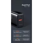 Mcdodo Hálózati Töltő - USB-A + USB-C -33W - C+C Kábellel  - Fekete