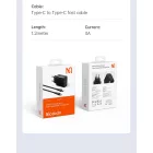 Mcdodo Hálózati Töltő - USB-A + USB-C -33W - C+C Kábellel  - Fekete