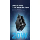 Mcdodo Hálózati Töltő - USB-A + USB-C -20W  - Fekete