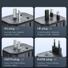 McDodo Univerzális Hálózati Töltő EU/US/AU/UK - 2xUSB-A + USB-C PD 20W