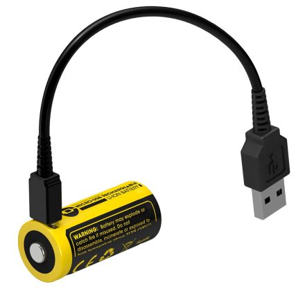 Nitecore 16340 NL1665R RCR123 3,6V 650mAh USB-s akkumulátor