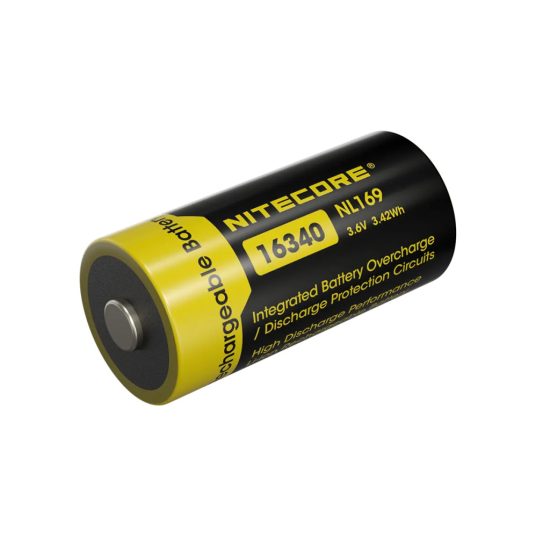 Nitecore 16340 NL169 RCR123 3.6V 950mAh védett Li-Ion akkumulátor