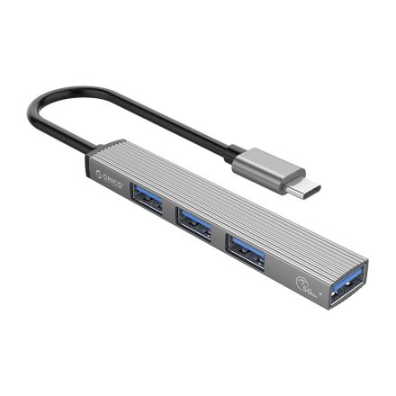 Orico USB-C HUB - 3x USB 2.0 + USB 3.0 5Gbps 15cm - Szürke