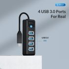 Orico USB-C HUB - 4x USB 3.0 5Gbps 15cm - Fekete