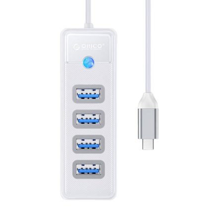Orico USB-C HUB - 4x USB 3.0 5Gbps 15cm - Fehér