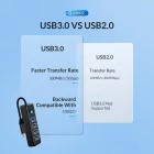 Orico USB-C HUB - 4x USB 3.0 5Gbps 15cm - Fehér