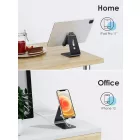 Omoton C1 Asztali Telefon Tartó - Ezüst