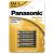 Panasonic Alkaline Power AAA LR03 Mikro Elem x 4 db