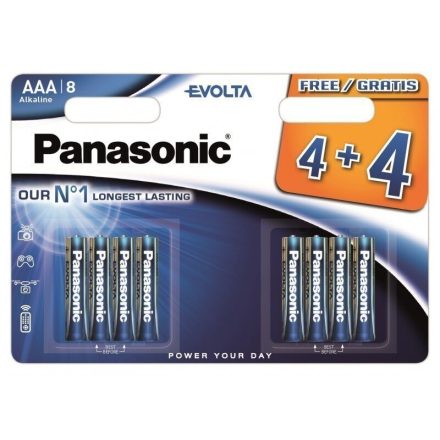 Panasonic Evolta AAA LR03 Mikro Elem x 8 db