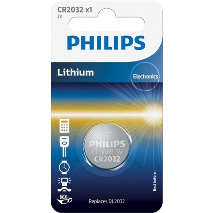 Philips CR2032 Lithium Gombelem