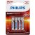 Philips Power Alkaline AAA LR03 Mikro Elem x 4 db