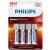 Philips Power Alkaline AA LR6 Ceruza Elem x 4 db