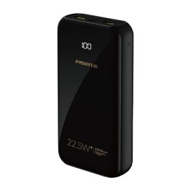 Pisen Power Bank 20000mAh 22,5W - BL-D98LS - 2xUSB-A + USB-C - Fekete   Pisen Power Bank 20000mAh 22,5W - BL-D98LS - 2xUSB-A + USB-C - Fekete