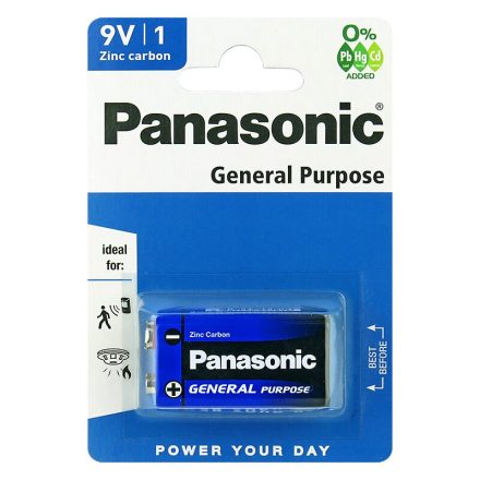 Panasonic General Purpose Féltartós 9V Elem