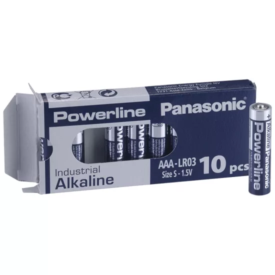 Panasonic Powerline AAA LR03 Mikro Industrial Alkáli Elem x 10 db