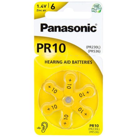 Panasonic PR10 Hallókészülék Elem x 6 db