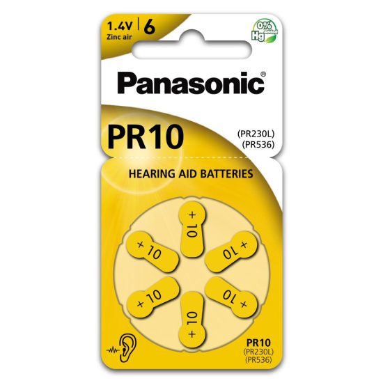 Panasonic PR10 Hallókészülék Elem x 6 db