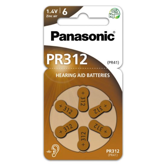 Panasonic PR312 Hallókészülék Elem x 6 db