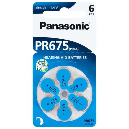 Panasonic PR675 Hallókészülék Elem x 6 db