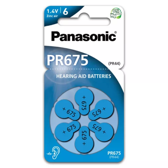 Panasonic PR675 Hallókészülék Elem x 6 db