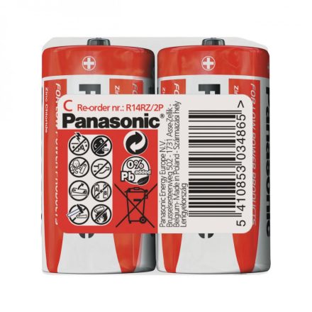 Panasonic Zinc Féltartós C Baby Elem x 2 db fóliában