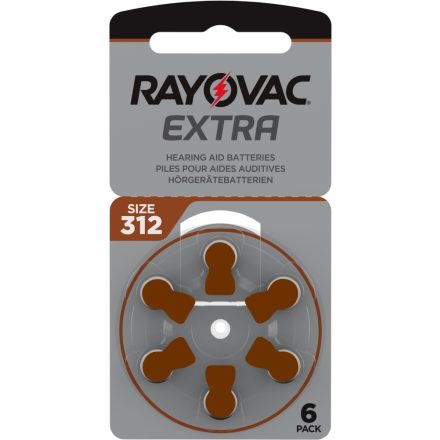 Rayovac Extra Advanced 312 Hallókészülék Elem x 6 db